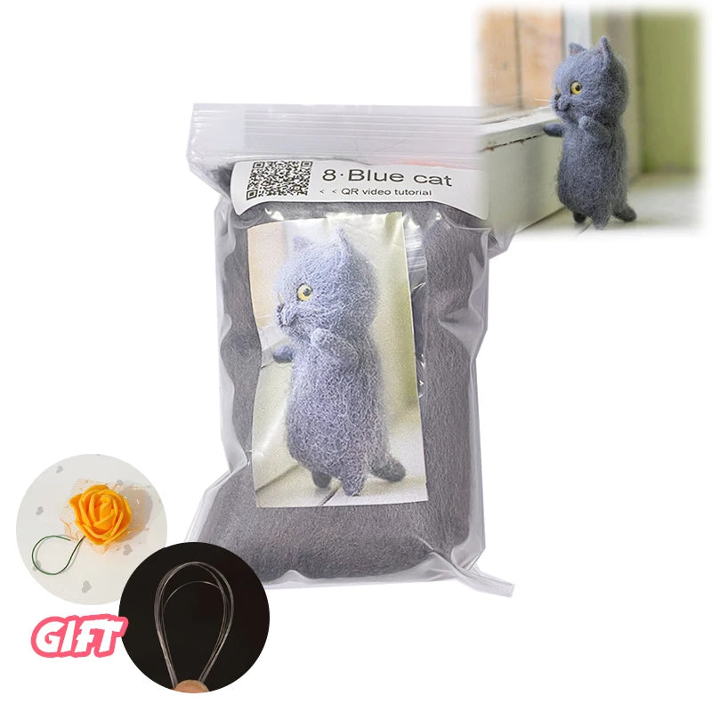 DIY Wool Felt Cat Kit
