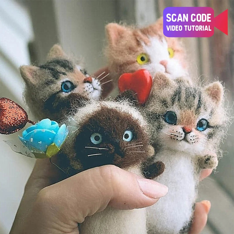 DIY Wool Felt Cat Kit