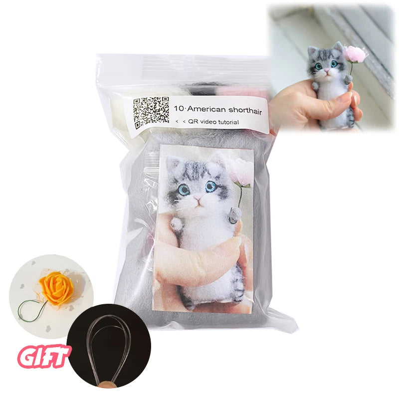 DIY Wool Felt Cat Kit