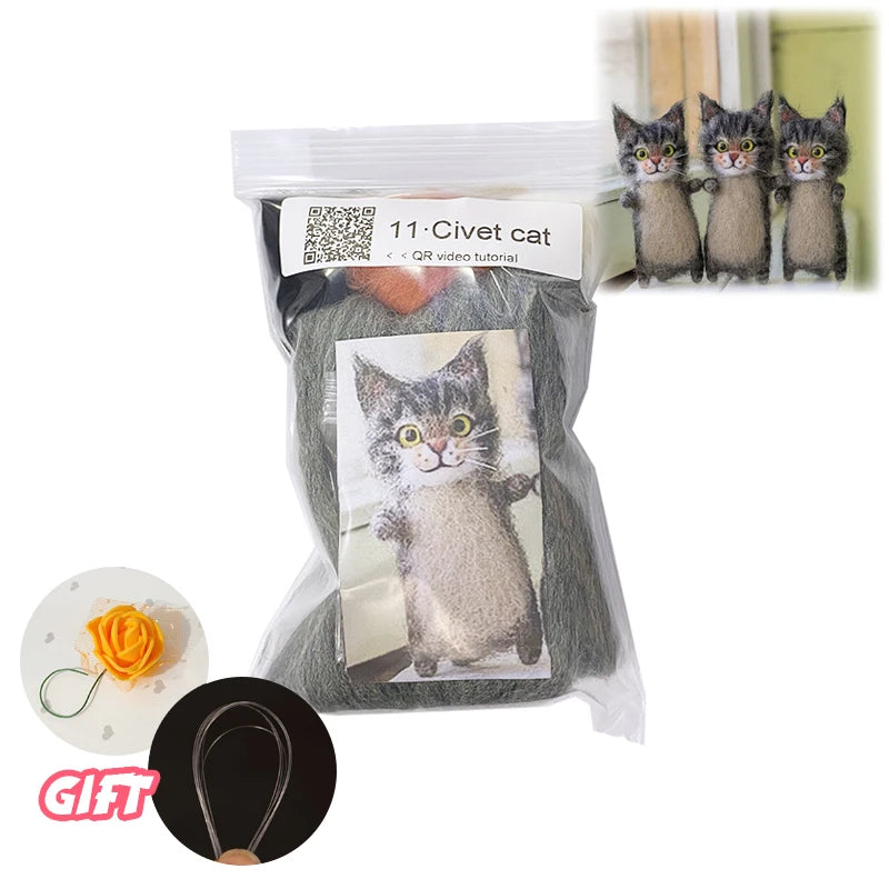 DIY Wool Felt Cat Kit