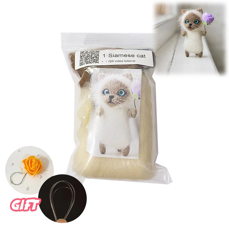 DIY Wool Felt Cat Kit