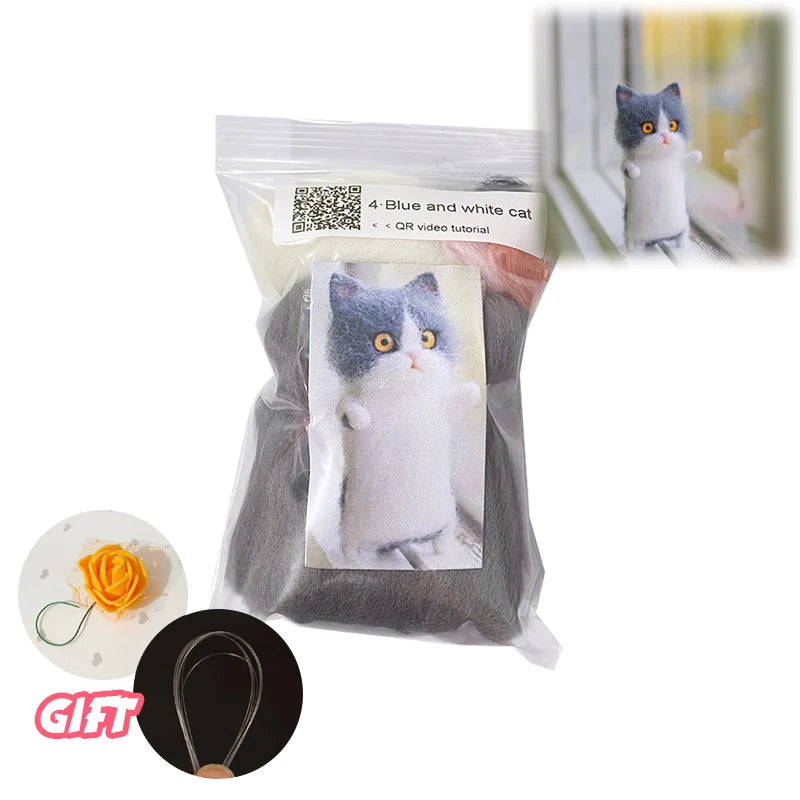 DIY Wool Felt Cat Kit