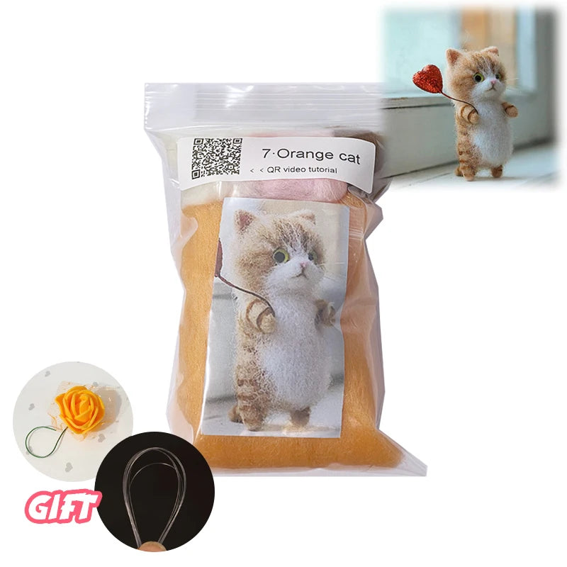 DIY Wool Felt Cat Kit
