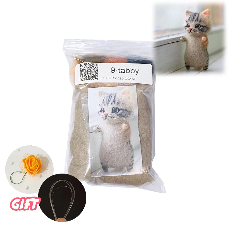 DIY Wool Felt Cat Kit