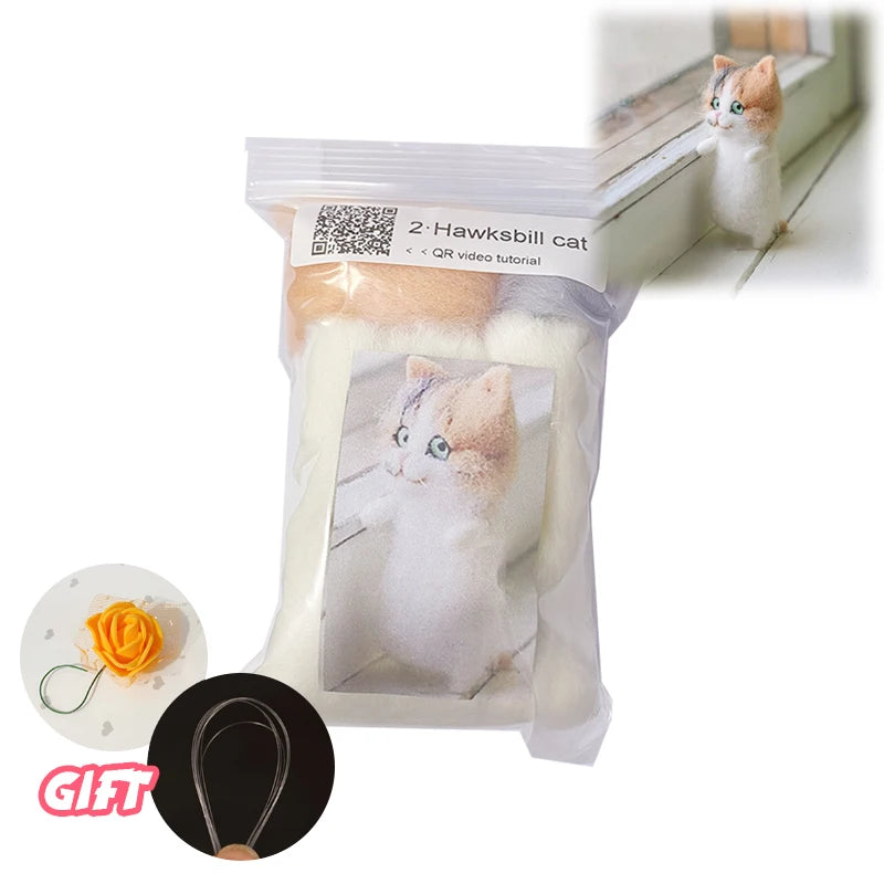 DIY Wool Felt Cat Kit