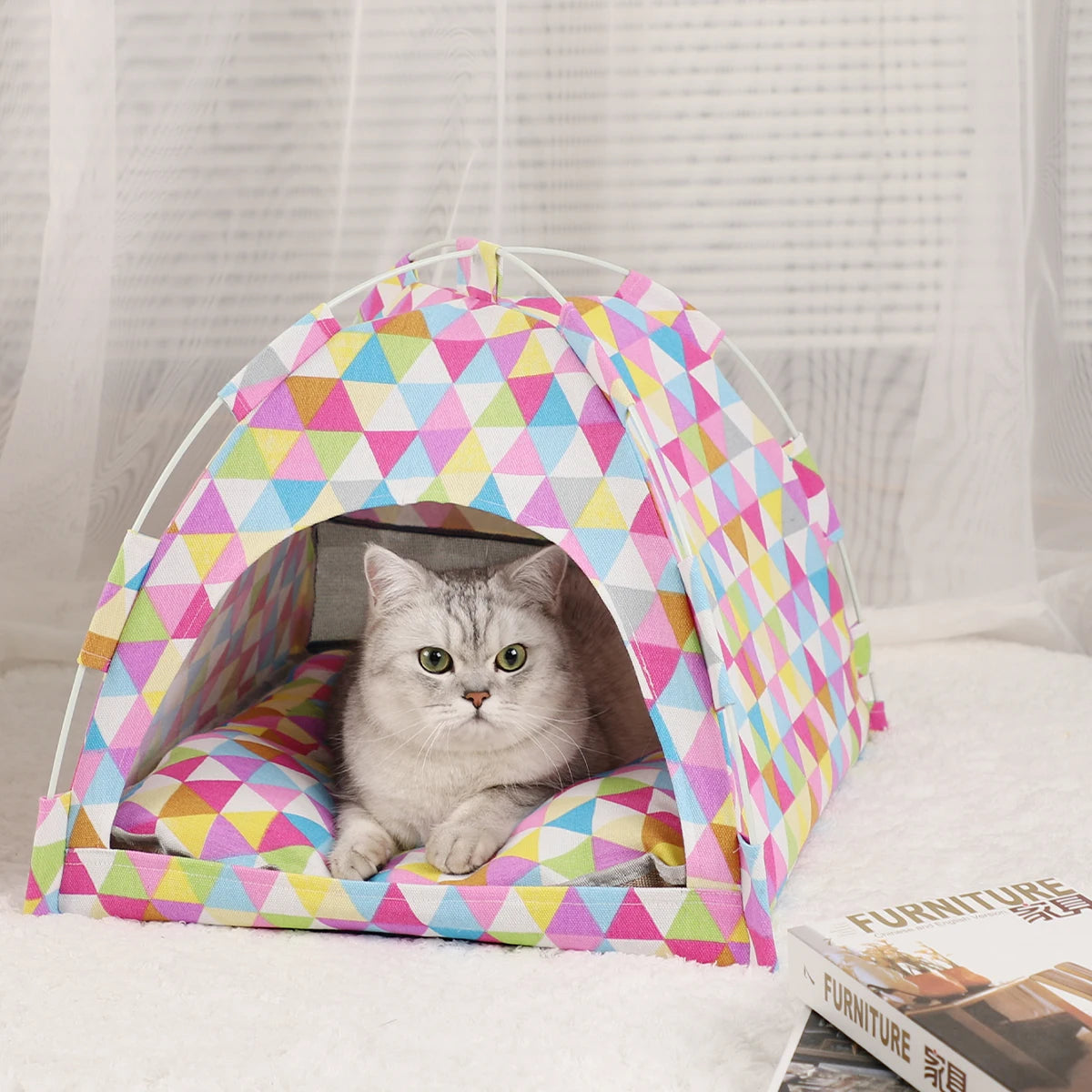 Purrfect Tenthouse: Luxury Indoor/Outdoor Cat Tent