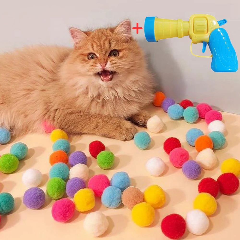FuzzLauncher: The Ultimate Fluffy Ball Cat Toy
