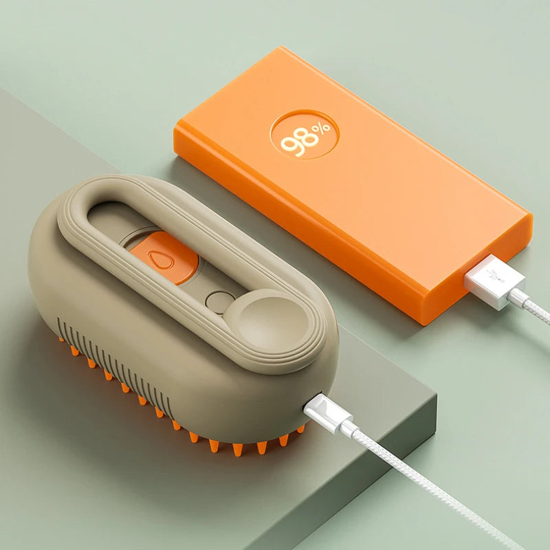 Spray & Groom Brush V.2 : Easy Cat Care with Button