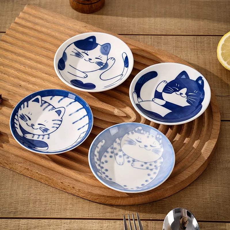 Elegant Japanese-Style Cat Bowl