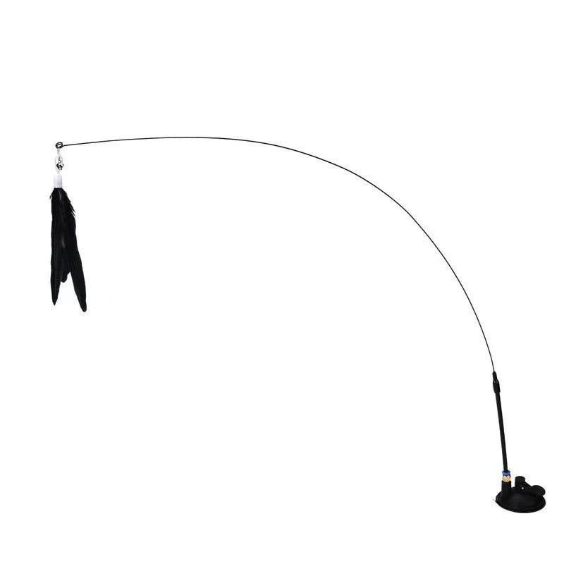 Interactive Cat Feather Wand Toy