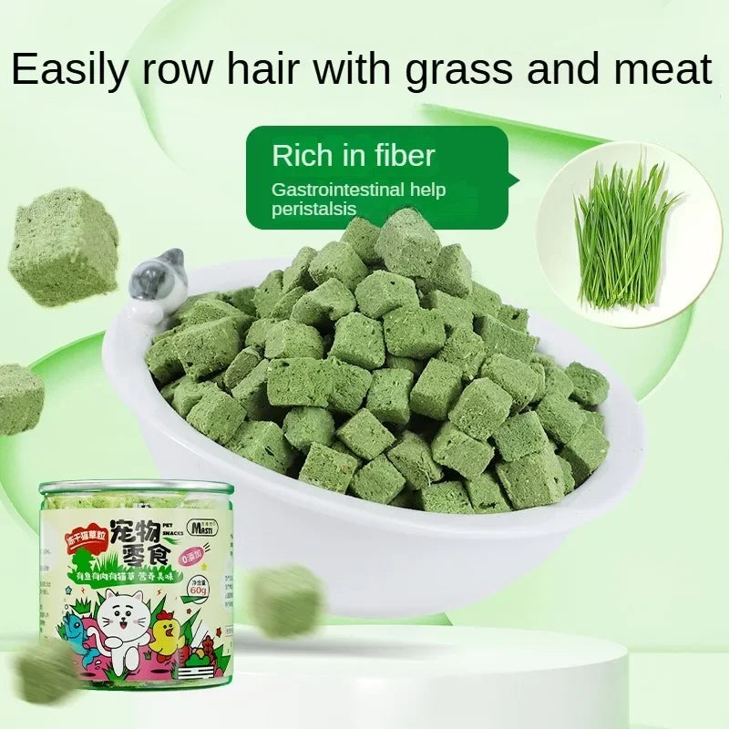 Freeze-Dried Catgrass Hairball Treats