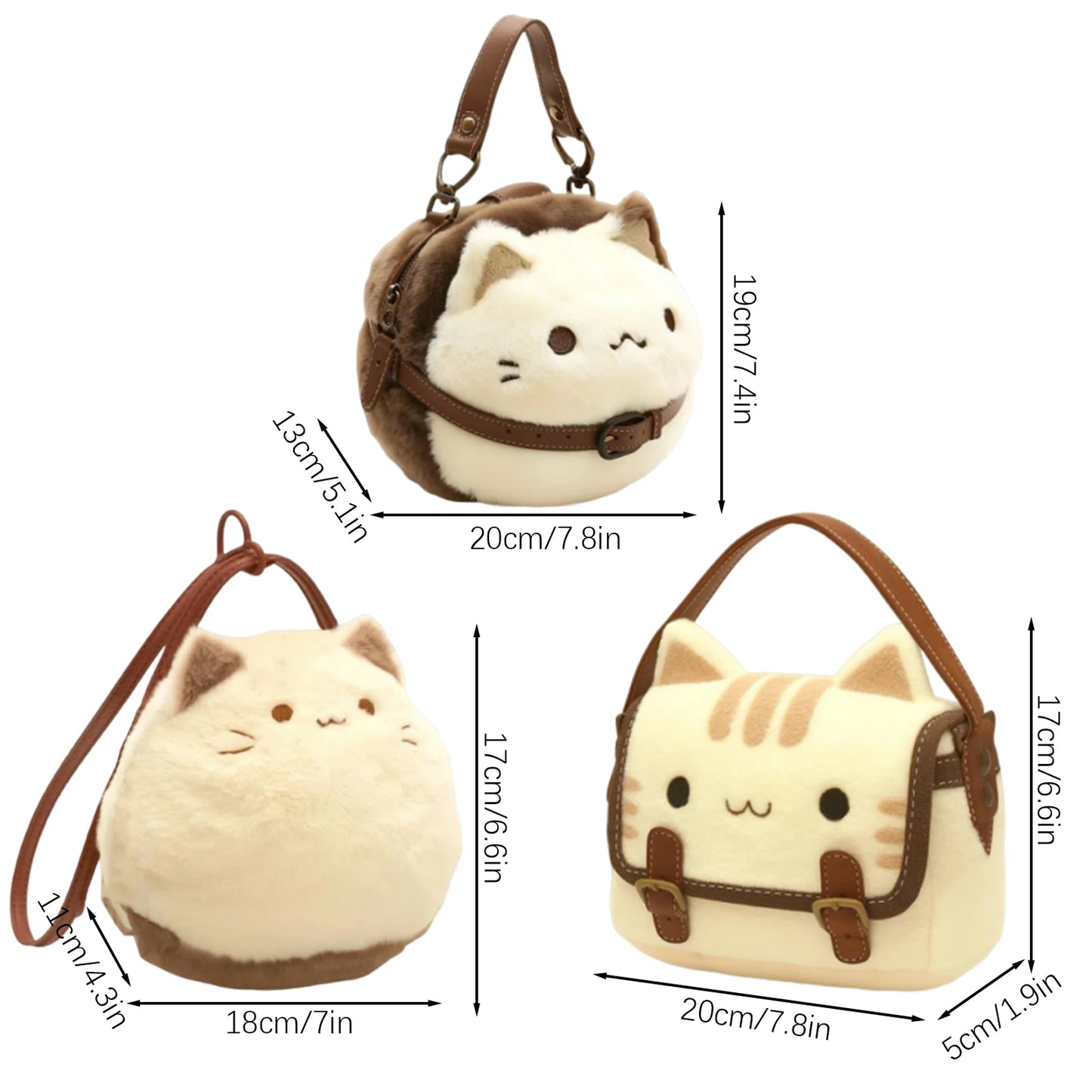Adorable Plush Cat Handbag
