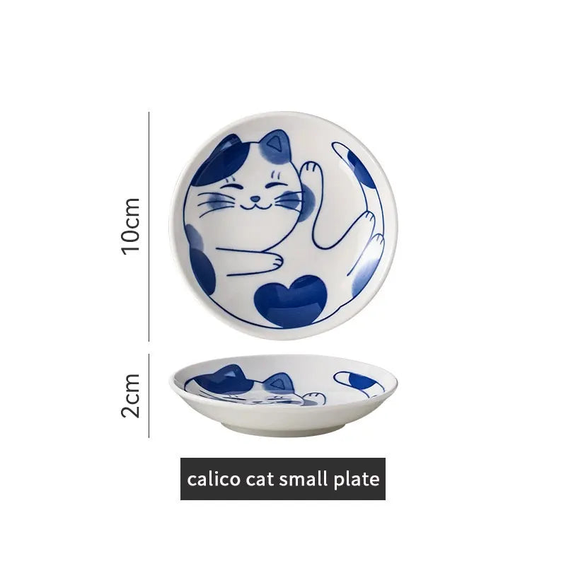 Elegant Japanese-Style Cat Bowl