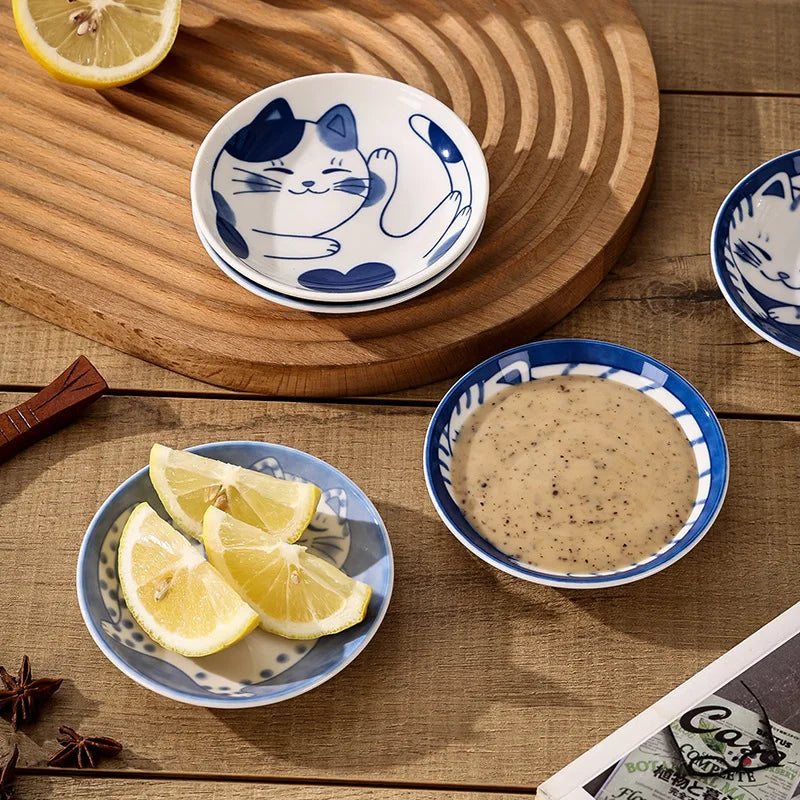 Elegant Japanese-Style Cat Bowl