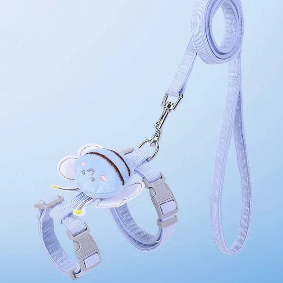 Cartoon Bee Cat Harness & Leash