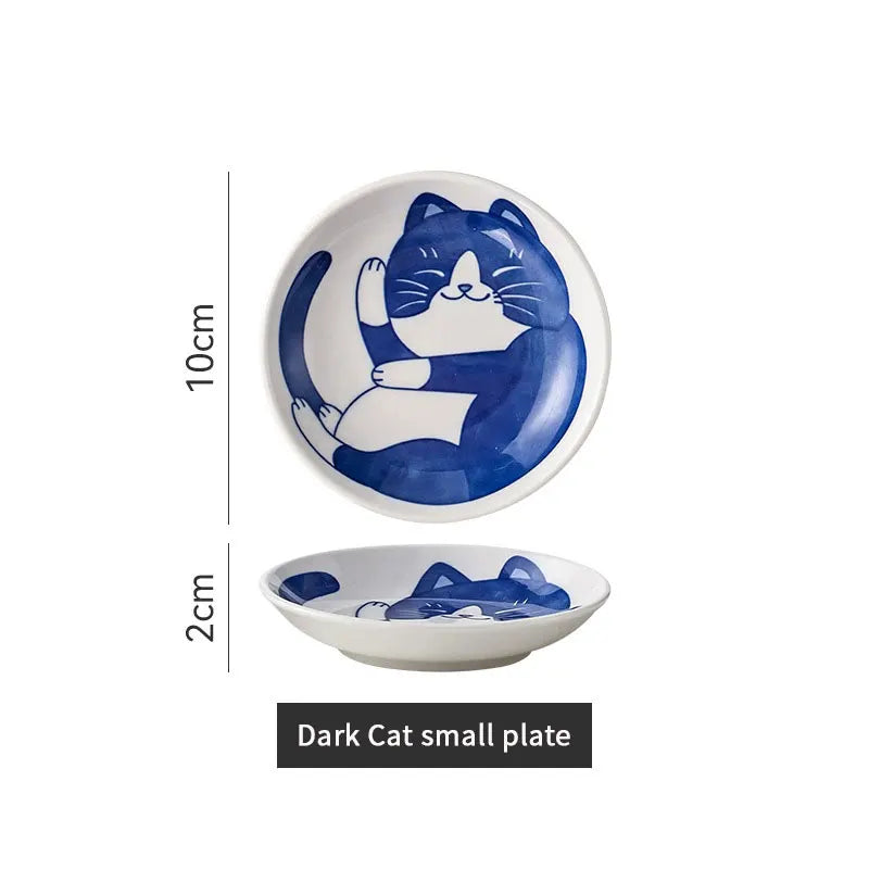 Elegant Japanese-Style Cat Bowl