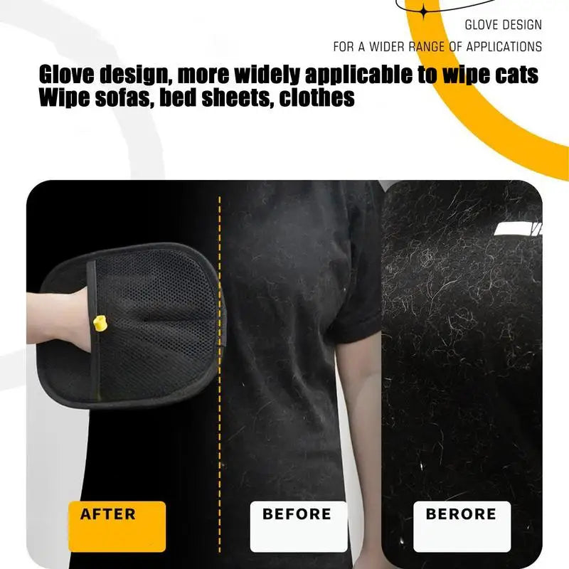 Double-Sided Pet Grooming Gloves