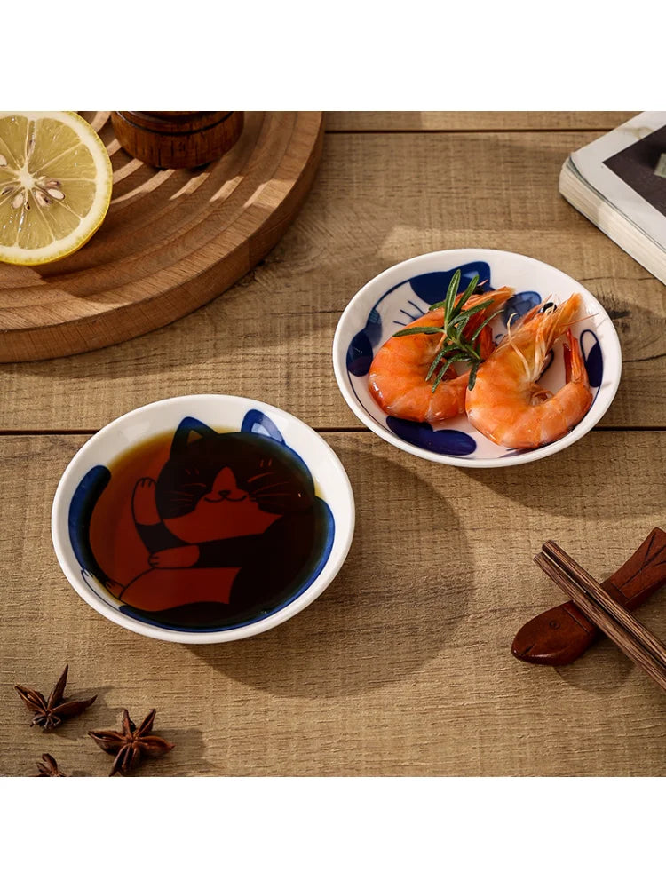 Elegant Japanese-Style Cat Bowl