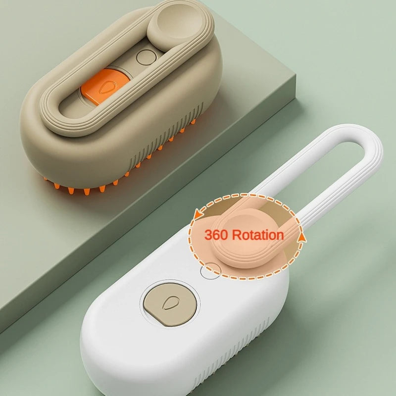 Spray & Groom Brush V.2 : Easy Cat Care with Button