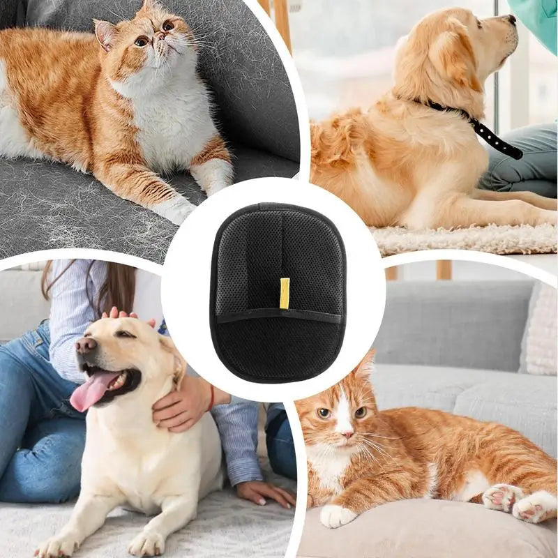 Double-Sided Pet Grooming Gloves