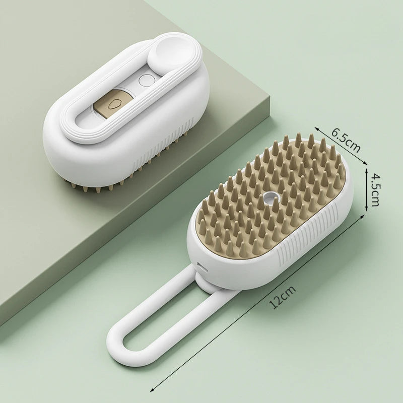 Spray & Groom Brush V.2 : Easy Cat Care with Button
