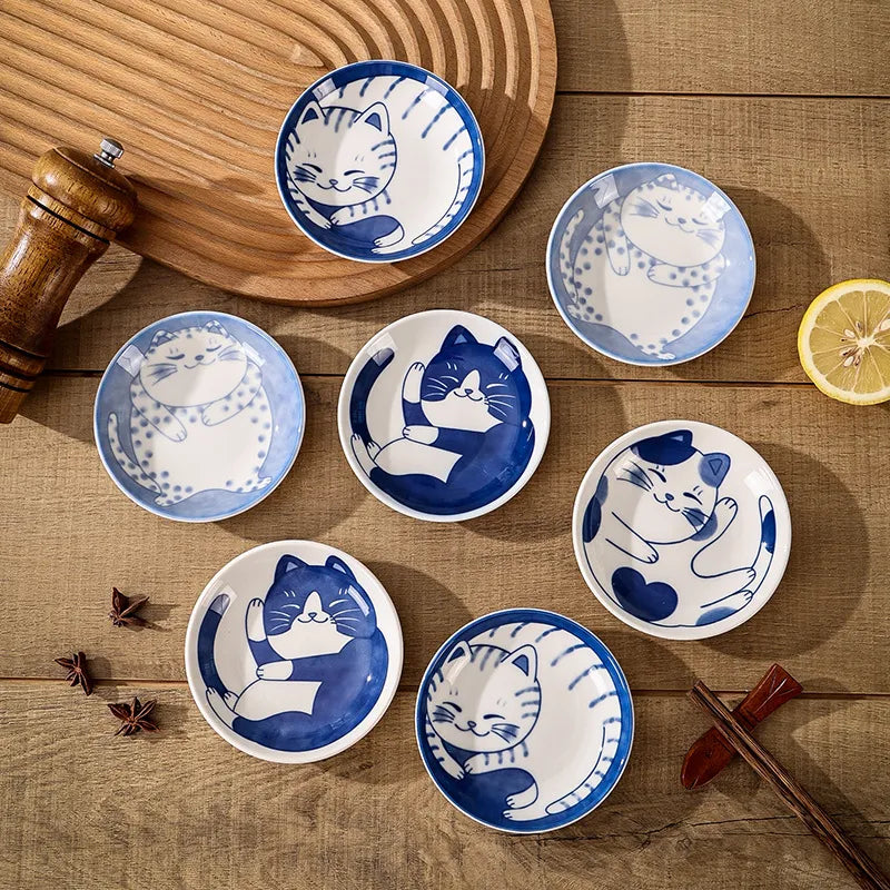Elegant Japanese-Style Cat Bowl