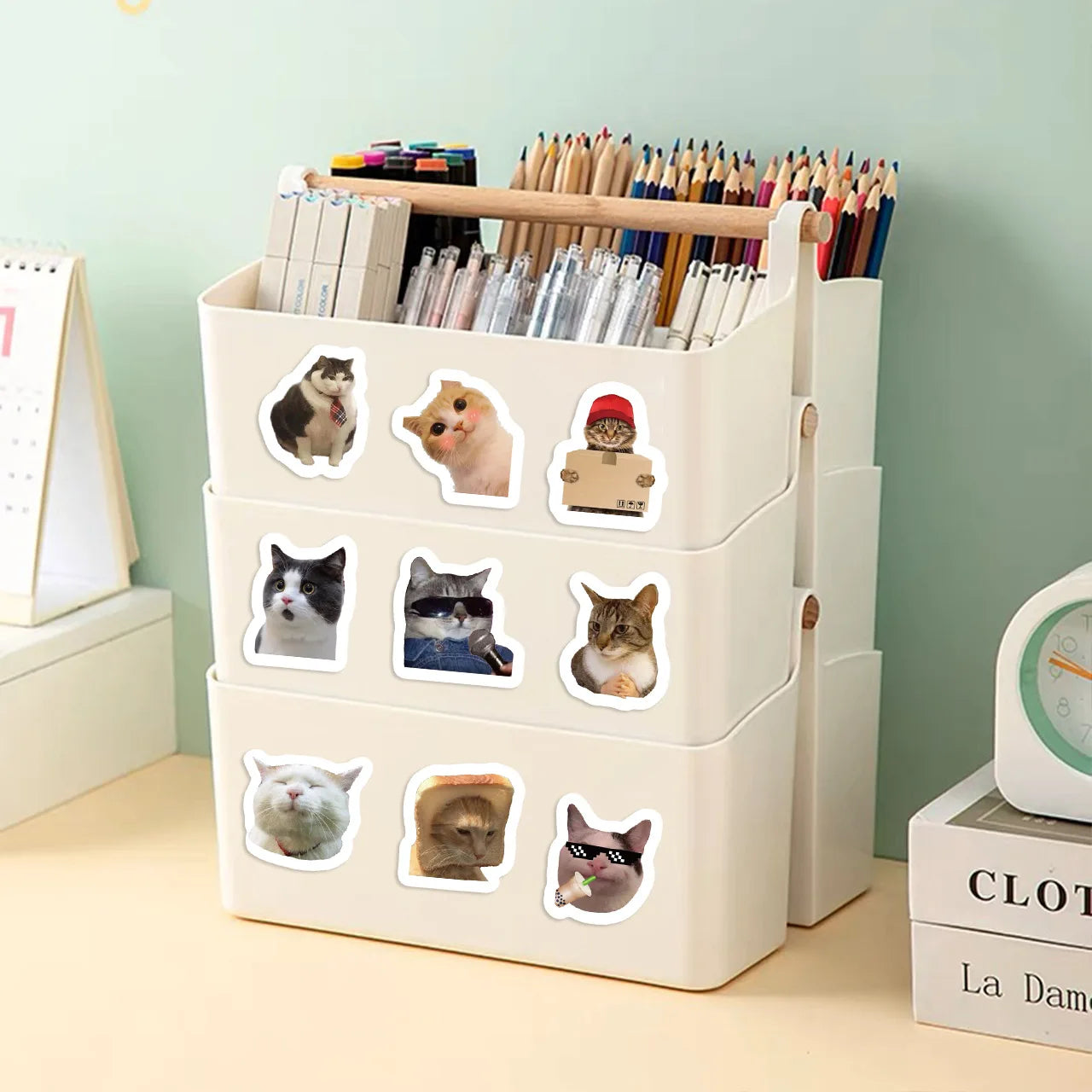 500PCS Funny Cat Meme Stickers