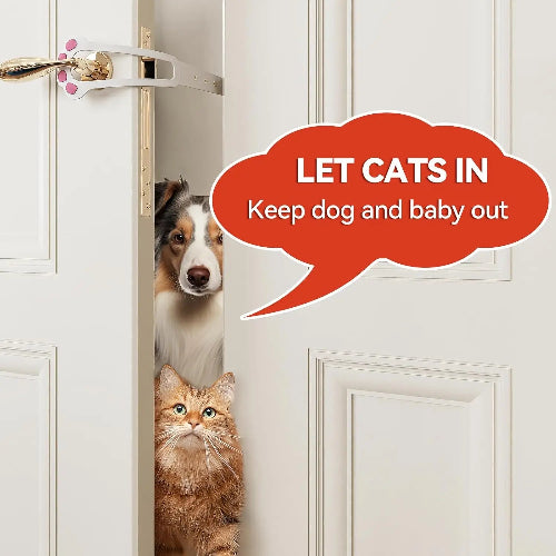 Cat door latch to let cat through but not a dog