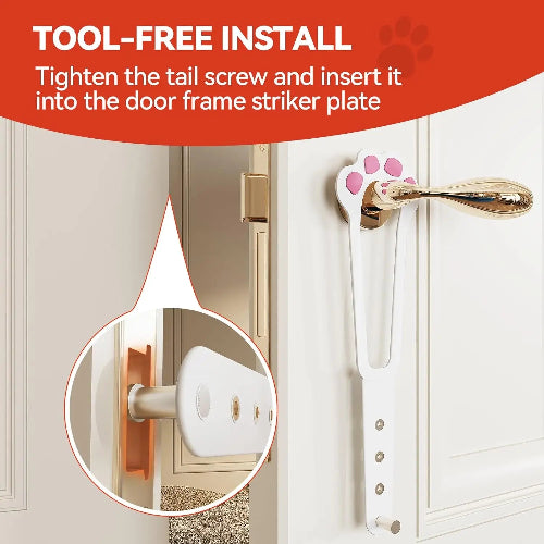 Cat door latch easy installation