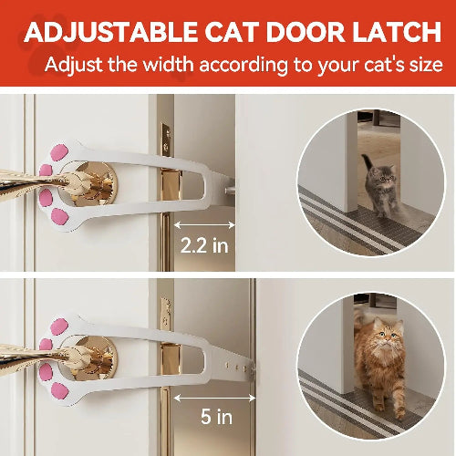 Adjustable cat door latch