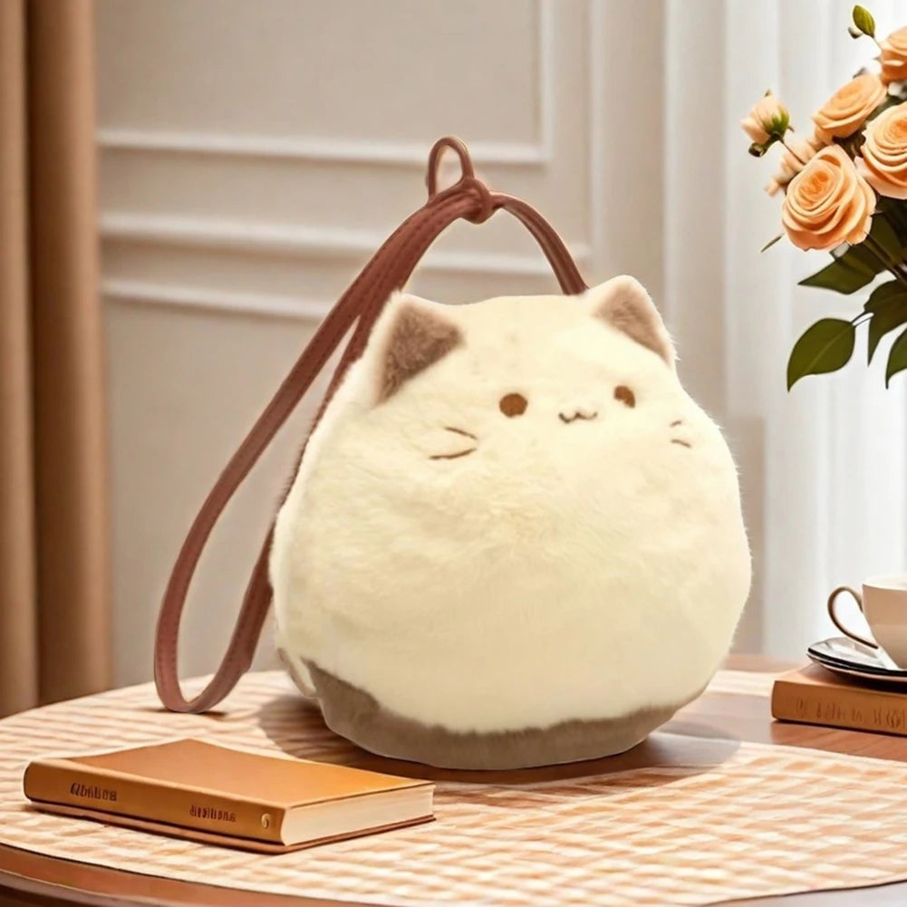 Adorable Plush Cat Handbag