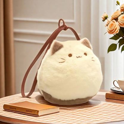 Adorable Plush Cat Handbag