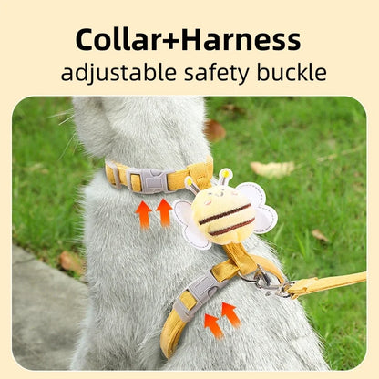 Cartoon Bee Cat Harness & Leash
