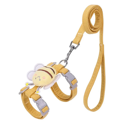 Cartoon Bee Cat Harness & Leash