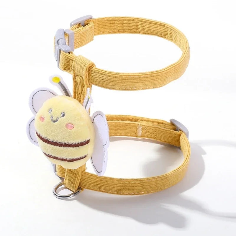 Cartoon Bee Cat Harness & Leash