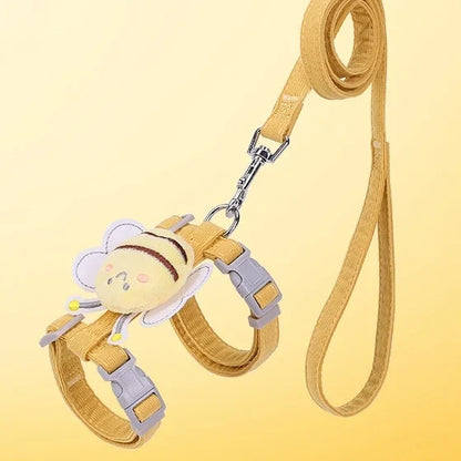 Cartoon Bee Cat Harness & Leash