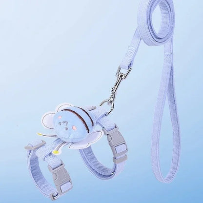 Cartoon Bee Cat Harness & Leash