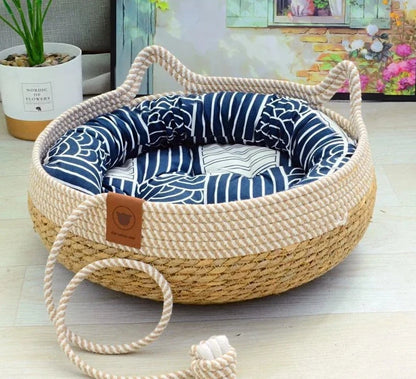 Cozy Haven: Handmade Cat Bed