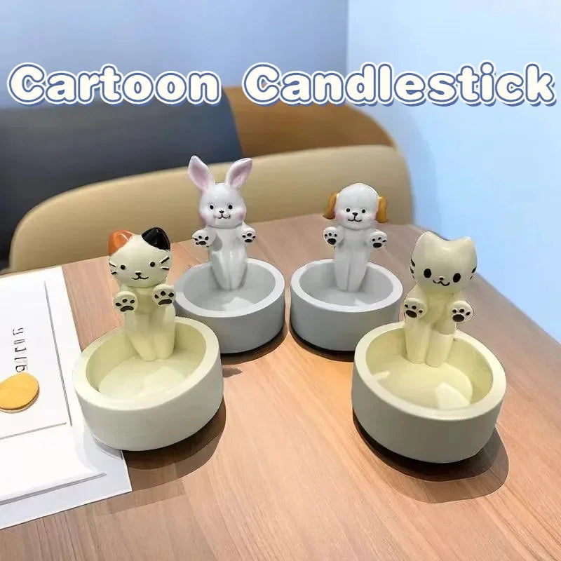 Cute Animal Cartoon Candle Holder