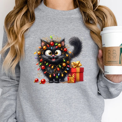 Festive Cat Lover Hoodie: Cozy & Cute