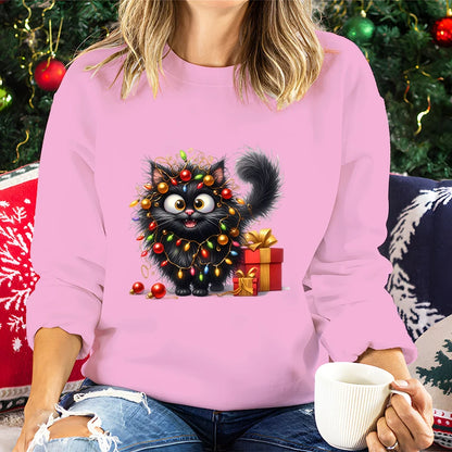 Festive Cat Lover Hoodie: Cozy & Cute