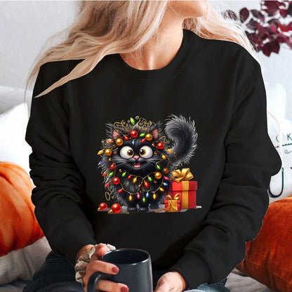 Festive Cat Lover Hoodie: Cozy & Cute