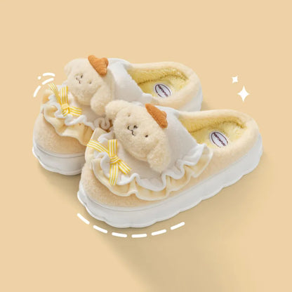 Indoor and Outdoor Cotton Cute Cat Slippers