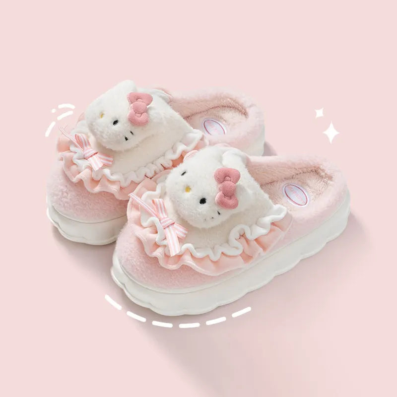 Indoor and Outdoor Cotton Cute Cat Slippers