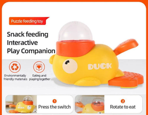 Interactive Cat Toy feeder that is a duck