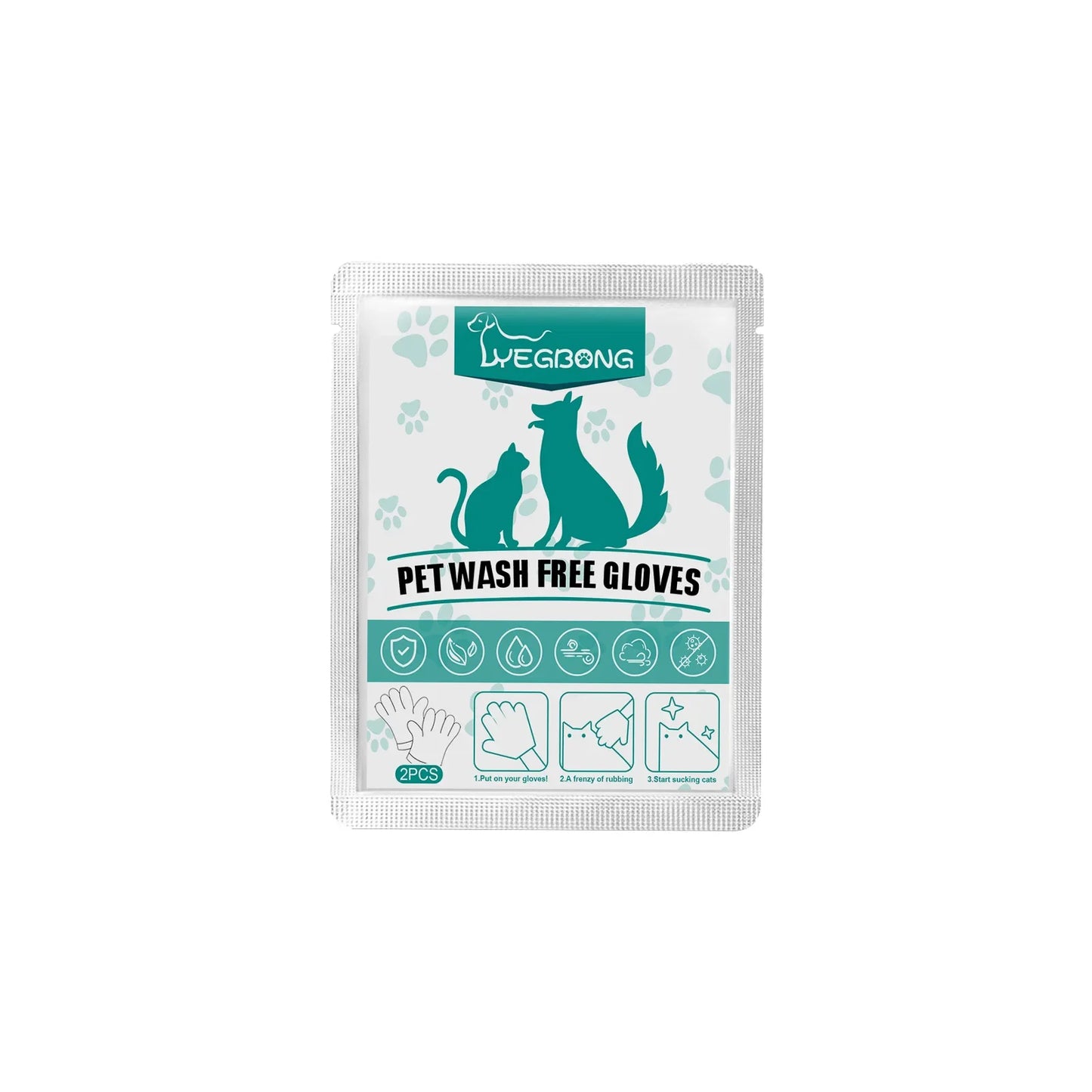 No-Rinse Pet Cleaning Gloves – Disposable Wipes