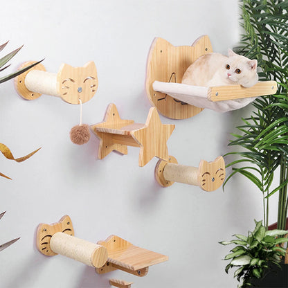 Wall-Mounted Cat Hammock & Scratcher