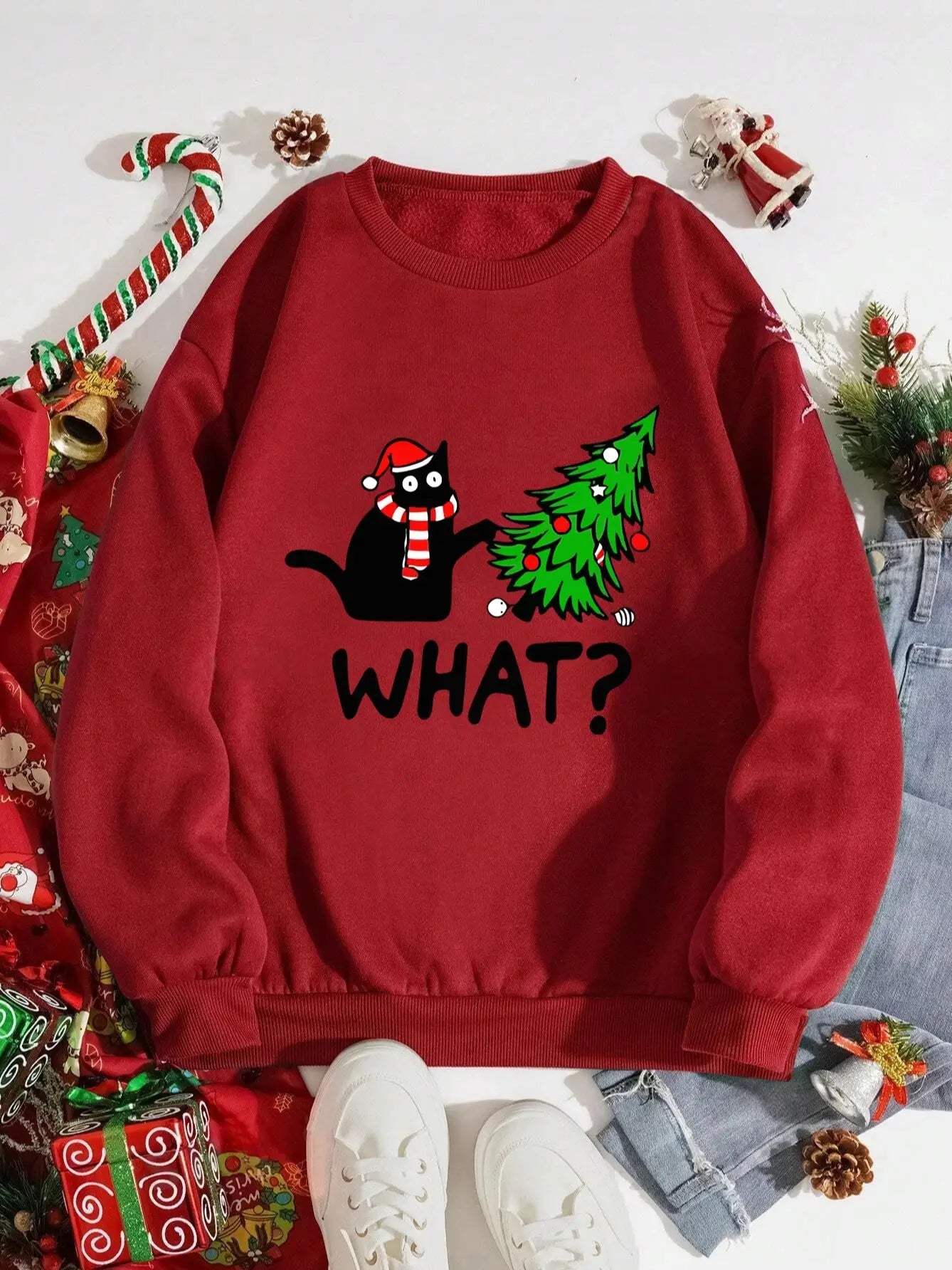 2024 Cat Christmas Tree Sweatshirt