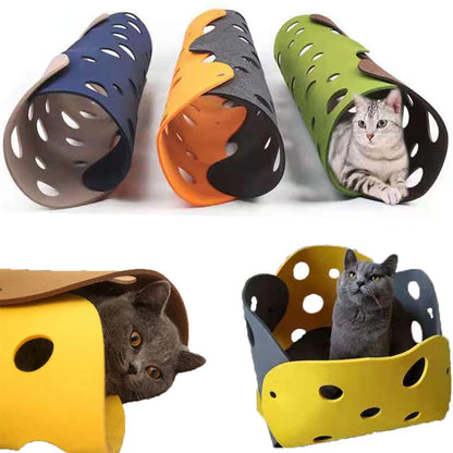 Cat Haven Dual Piece Interactive Tunnel Mat