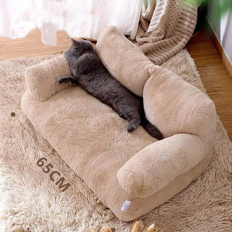 Cozy Cat Lounge: Fluffy Sofa-Style Pet Bed